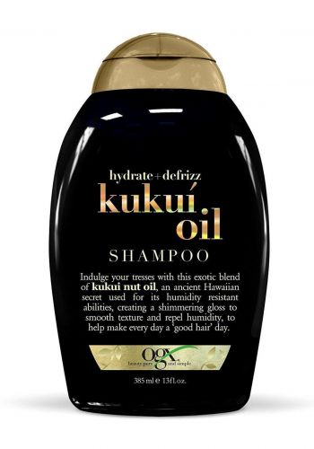 شامبو زيت الكوكوي لتنعيم الشعر 385 مل من او جي اكس Ogx Hydrate + Defrizz Kukui Oil Shampoo