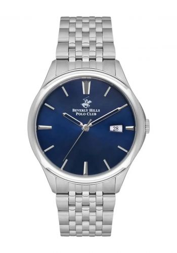 ساعة يد رجالية باللون الفضي من بيفرلي هيلز بولو كلوب Beverly Hills Polo Club BP3579X.390 Men's Wrist Watch