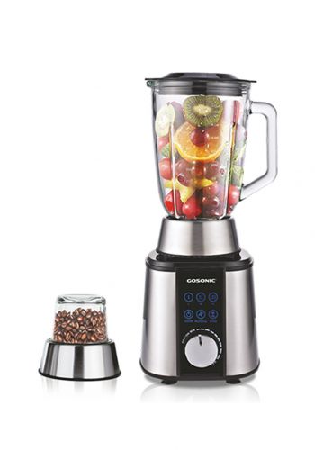 خلاط زجاجي كهربائي2 في 1 مع مطحنه  600 واط من جوسونك Gosonic GSB-429 2 in 1 Glass Blender and Grinder 