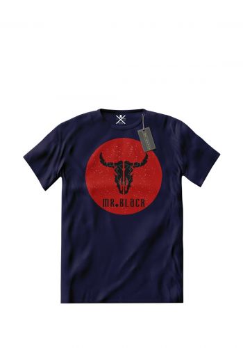 تيشيرت رجالي نيلي اللون من مستر بلاك Mr Black Men's T-shirt