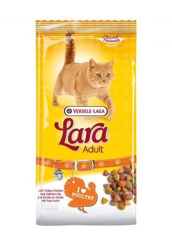 طعام جاف للقطط البالغة بنكهة الديك الرومي 2 كغم من لارا Lara adult cats dry food with poultry