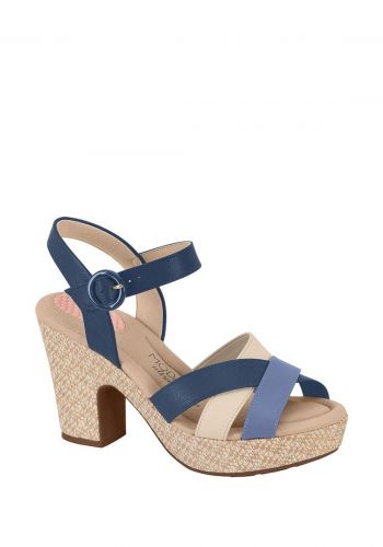   حذاء   نسائي كعب عالي طبي باللون البيجي والازرق من موداري Modare Women Sandal