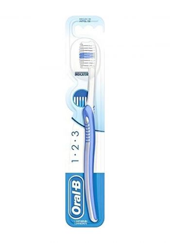 فرشاة اسنان متوسطة النعومة من اورال بي Oral-B Toothbrush 1-2-3 Indicator