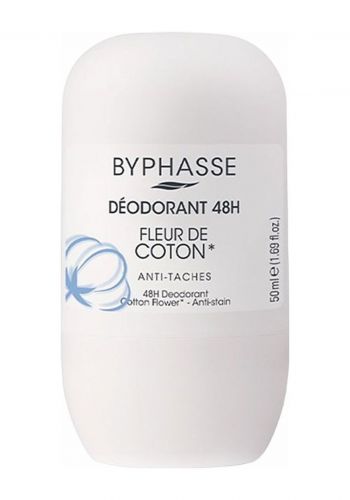 مزيل تعرق 50 مل من بيفاس Byphasse Deodorant 48H Fleur Du Coton