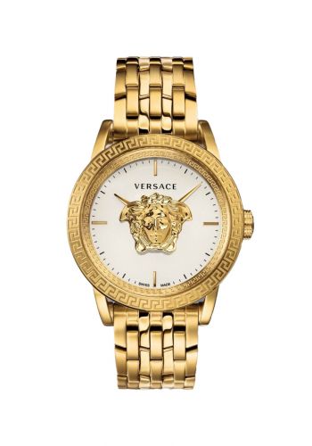 ساعة رجالية 43 ملم بسوار ستانلس ستيل من فيرساتشي Versace VERD00318 Palazzo Empire Mens Watch 