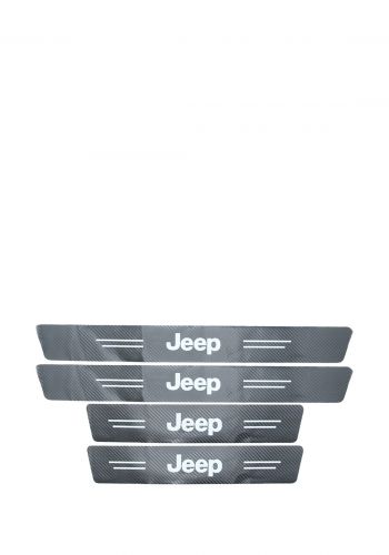 Car Door Protection Carbon Stickers - Jeep قطع لاصقة كاربون حماية باب السيارة شعار جيب