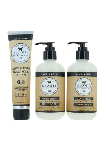 مجموعة العناية بالجسم واليدين للبشرة الجافة 3 قطع من ديونيس Dionis Goat milk hand & body set