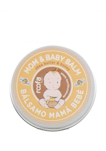 كريم مرطب للأم والطفل بخلاصة العسل وزبدة الشيا للبشرة الجافة 50 مل من روفا Roofa Shea Butter & Honey Mom & Baby Balm 