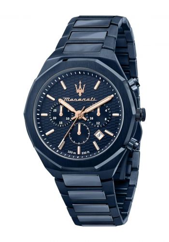 ساعة رجالية باللون النيلي 45 ملم من مازيراتي Maserati R8873642008 Chronograph Quartz Watch