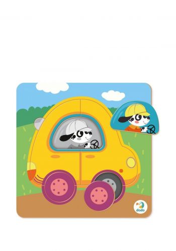 لعبة بازل للاطفال بتصميم سيارة  5 قطع من دودو Dodo Patterns Puzzle A Car