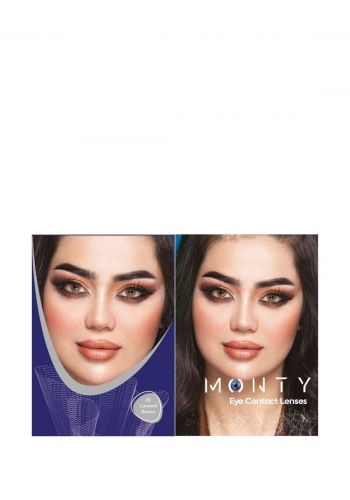 عدسات لاصقة للعيون باللون  البني من مونتي Monty Eye Contact Lenses Caramel Brown - 20