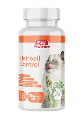 فيتامينات للتحكم في كرات الشعر للقطط 90 حبة من بايو بت أكتيف Bio Pet Active Hairball Control Malt Tablet 90 Tb