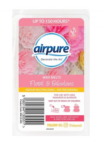 شمع مبخره 68 غم برائحه الزهور من اير بيور Airpure Wax Melts Floral & Fabulous