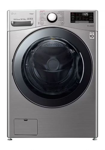 غسالة ومجففة ملابس 18 كغم من ال جي LG  WDV1901SRV 2IN1 Front Washer & Dryer  With Steam 