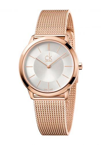 ساعة للرجال بسوار فولاذي بلون روز كولد من كالفين كلاين  Calvin Klein K3M21626 Men's Watch 