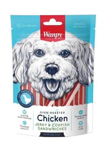 مغلف مكافئات للكلاب 100 غم من وآن بي Wanpy dog treat
