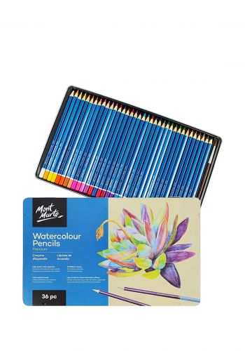 أقلام خشبية ومائية 36 لون من مونت مارت Mont Marte Watercolour Pencils Set