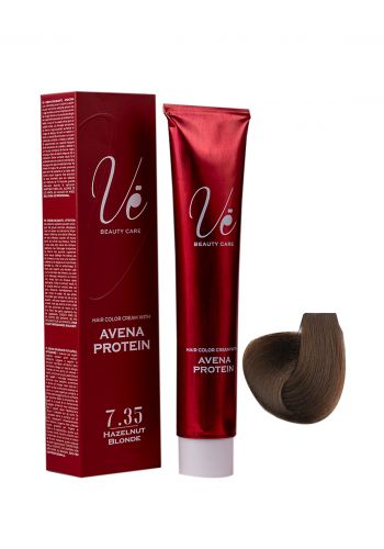 صبغة شعر مع اوكسجين لون اشقر بندقي رقم  ( 7.35 ) من في Ve Hair Color 7.35 Hazelnut Blonde