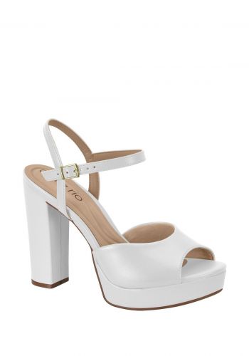 حذاء كعب عالي نسائي 11 سم باللون الابيض من بيرا ريو Beira Rio Women's High Heel