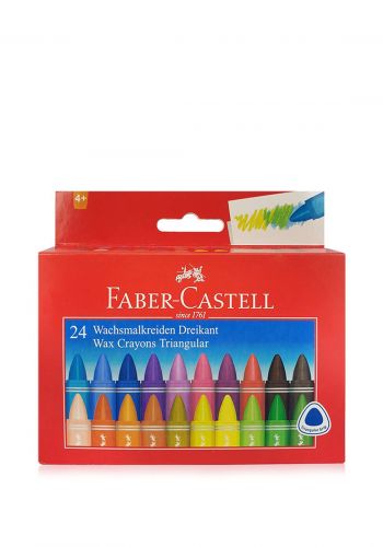 سيت أقلام تلوين باستيل  24 لون من فابر كاستل Faber-Castell Colors Triangular Wax Crayons