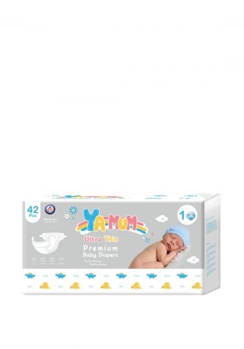 حفاظات  لاصق رقم 1 عدد 42 من ياموم ya mum diapers