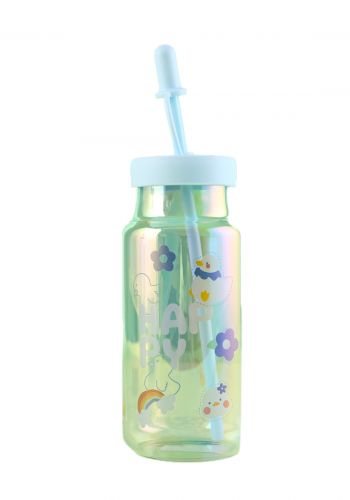 مطارة لحفظ المياه 540 مل من ميني كود  Minigood Splendid Animal Straw Glass