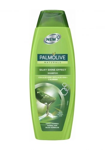 شامبو منعم للشعر العادي بخلاصة الألوفيرا 350 مل من بالموليف Palmolive Silky Shine Aloe Vera Effect Shampoo 