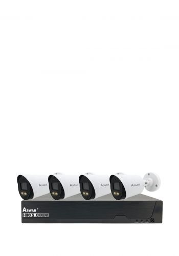 Aswar AS-HDX5+KIT4A Security Camera system - white سستم كاميرات مراقبة من اسوار