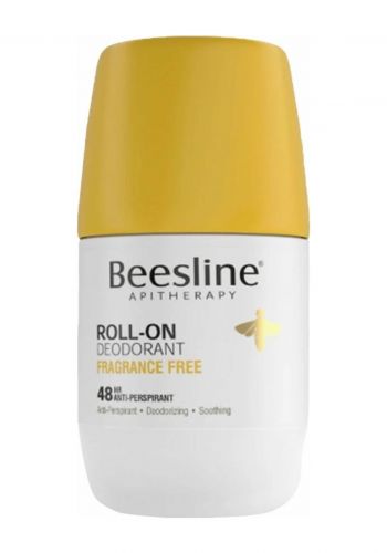 رول مزيل رائحة العرق و مبيض للبشرة 50 مل من بيزلين  Beesline Roll On Deo Fragrance Free 48hr Antiperspirant 