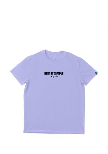 تيشيرت لكلا الجنسين بنفسجي اللون بطبعة Keep It Simple من بيتا  Beta T-Shirt