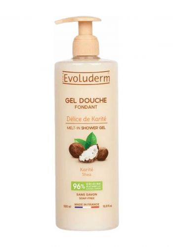 جل استحمام بخلاصة زبدة الشيا 500 مل من ايفولوديرم  Evoluderm Shower Gel   