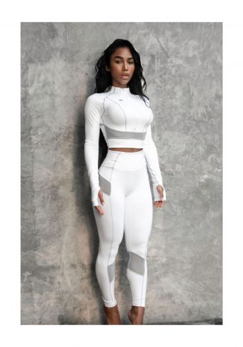  ستريج رياضي للنساء ابيض اللون من بدي انجنيرز  Body Engineers Women's Legging