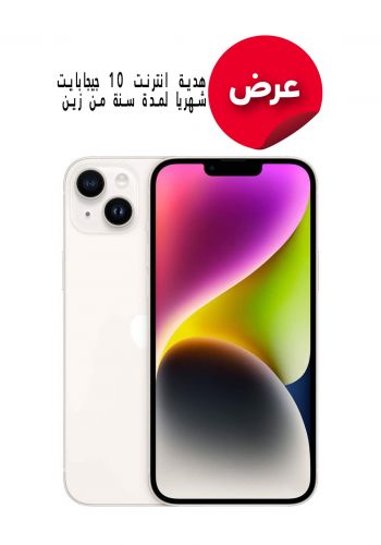 موبايل ايفون 14 بلس من ابل  Apple IPhone 14 Plus Single Sim 6GB RAM-256GB - Starlight 