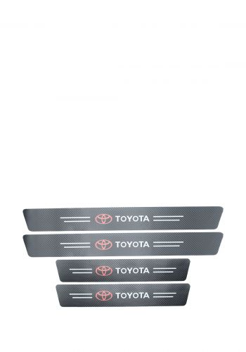 Car Door Protection Carbon Stickers - Toyota قطع لاصقة كاربون حماية باب السيارة شعار تيوتا
