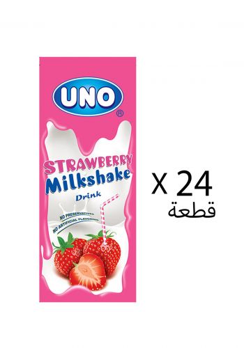 مخفوق حليب بالفراولة 24 * 180 مل من اونو Uno Milk Shake Strawberry  Terta Pack