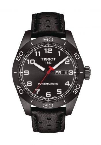 ساعة رجالية سير جلد اسود اللون من تيسوت Tissot T1314303605200 Watch     