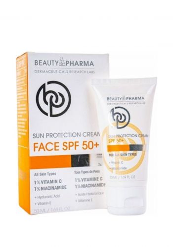 كريم واقي شمسي لجميع انواع البشرة 50 مل من بيوتي فارما Beauty  Pharma Sun Protection Cream spf 50
