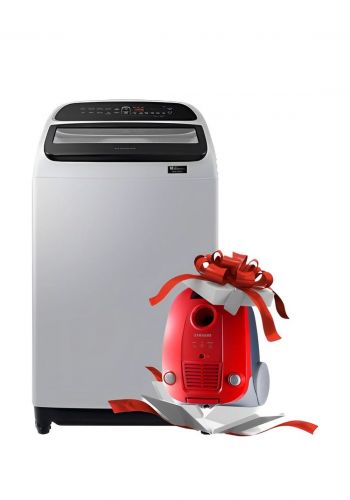غسالة تحميل علوي 17 كغم مع هدية مكنسة 3 لتر 2000 واط من سامسونج Samsung WA17T6260BY/RQ Washing Top Loading Machine with Bagged Vacuum Cleaner