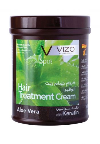 كريم حمام زيت معالج للشعر بالالو فيرا والكيراتين 1000 مل من فيزو Vizo Spot Hair Treatment Cream