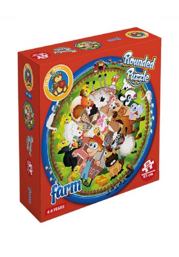 لعبة بازل على شكل مزرعة من فلافي بير Fluffy Bear Rounded Puzzle - Farm