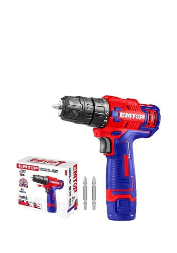 مثقاب لاسلكي 12 فولت من امتوب  Emtop ECDL12511  Lithium-Ion Cordless Drill