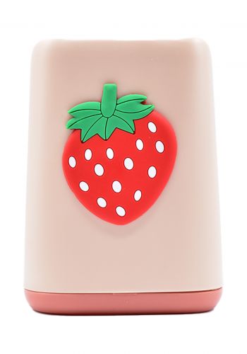 Apencil case مقلمة بصلي اللون بطبعة  فراولة