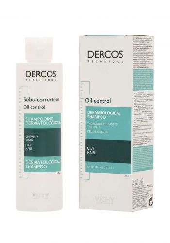 شامبو للشعر الدهني 200 مل من فيشي Vichy Dercos Oil Control Shampoo For Oily Hair 