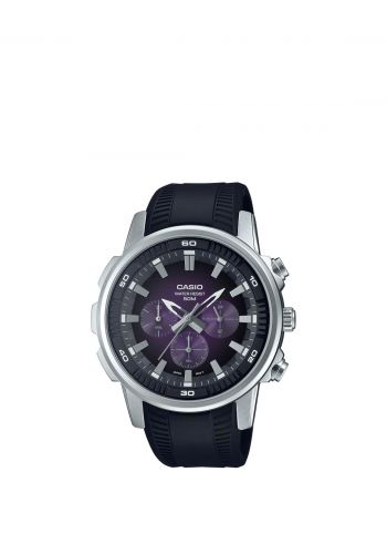 ساعة يد رجالية باللون الاسود من كاسيو Casio MTP-E505-6A Men's Wrist Watch