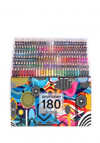 سيت أقلام تلوين زيتية 180 لون من بروتفيونر Brutfuner Oil Colored Pencils Wood Watercolor Pencils Set 
