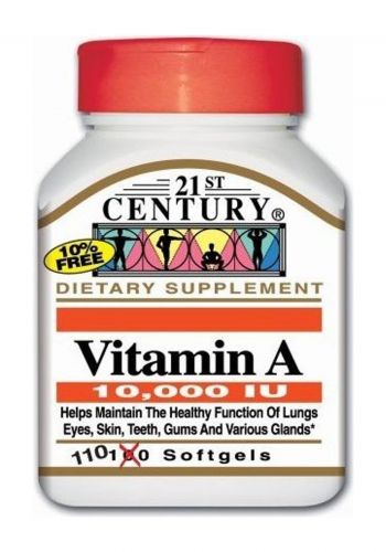 فيتامين أ للعينين والعظام 110 كبسولة جلاتينية من سينتري Century Vitamin A 10,000 IU 