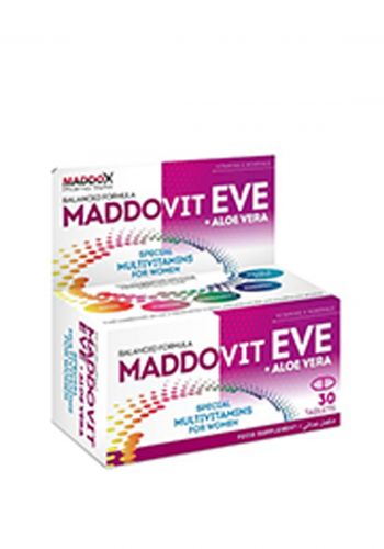 مجموعة متكاملة من الفيتامينات بخلاصة الصبار للنساء  30 حبة من مادوفيت Maddovit Eve Aloe Vera