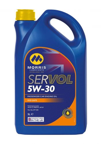 زيت محرك 5 لتر من موريس Morris Lubricants Servol 5W-30 Engine Oil  