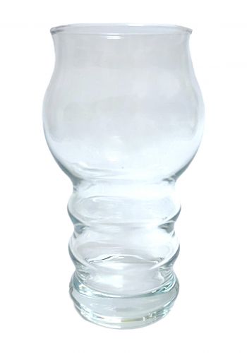 كأس زجاجي شفاف ذو تعرجات 435 مل