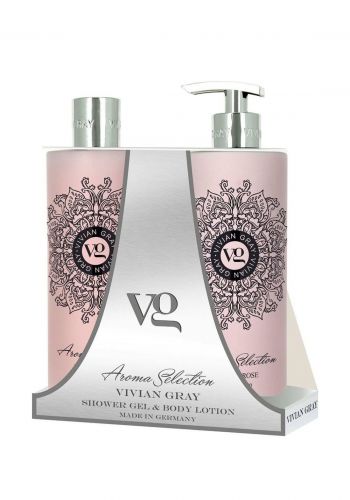 سيت جل استحمام مع لوشن مرطب للجسم برائحة زهرة اللوتس من فيفيان كري Vivian Gray Lotus & rose Shower Gel & Body lotion